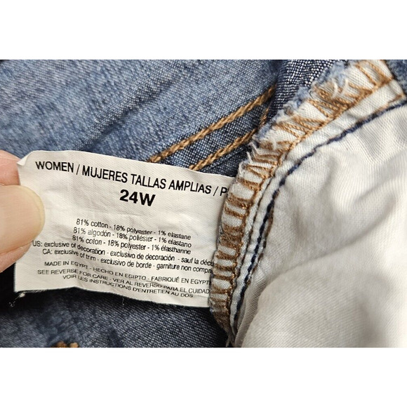 Women's Plus Size 24 Lot of 2 Cropped Jeans CJ BANKS GLORIA VANDERBILT Denim - Picture 11 of 12